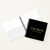 Aangepaste naam Fun Cool Chic EVIL PLANNER Planner Notitieboek (Binnen)