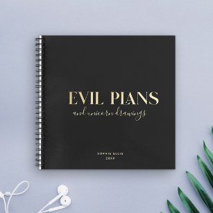 Aangepaste naam Fun Cool Chic EVIL PLANNER Planner Notitieboek
