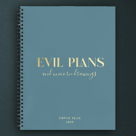 Aangepaste naam Fun Cool Chic EVIL PLANNER Planner Notitieboek