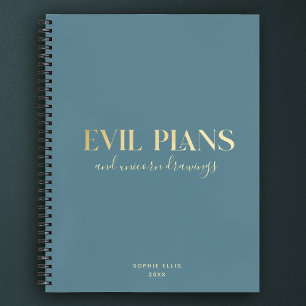 Aangepaste naam Fun Cool Chic EVIL PLANNER Planner Notitieboek