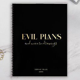 Aangepaste naam Fun Cool Chic EVIL PLANNER Planner Notitieboek