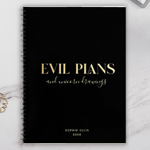 Aangepaste naam Fun Cool Chic EVIL PLANNER Planner Notitieboek