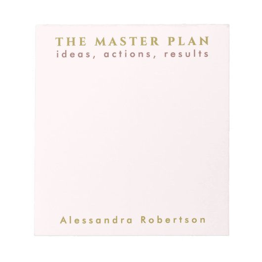 Aangepaste naam Fun Planningsliefhebber Pastel Roz Notitieblok (Voorkant)