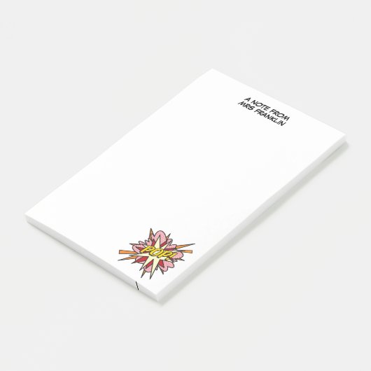 Aangepaste naam Fun Pop stripboek Post-it® Notes (Schuin)
