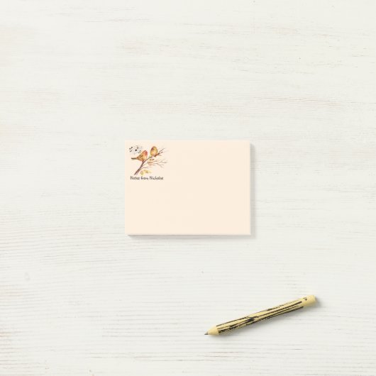 Aangepaste naam Fun Sperwer Vogel Natuur Kunst Post-it® Notes (Op bureau)