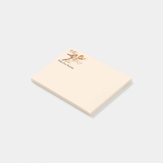 Aangepaste naam Fun Sperwer Vogel Natuur Kunst Post-it® Notes (Schuin)
