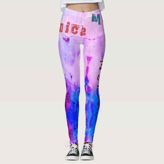 Aangepaste naam Funky Leggings (Voorkant)