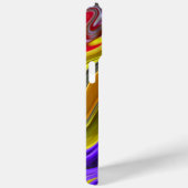 Aangepaste naam Funky Liquid Wave Red Yellow Strip Case-Mate iPhone Case (Achterkant / Rechts)