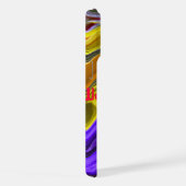 Aangepaste naam Funky Liquid Wave Red Yellow Strip iPhone Hoesje (Rechterkant)