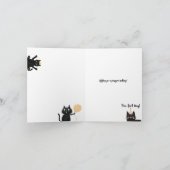 Aangepaste naam Funny Black Cat Happy Birthday Kaa (Binnen)