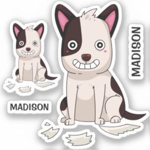Aangepaste naam Funny Dog stickers