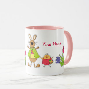 Aangepaste naam Funny Easter Bunny Gift Mokken