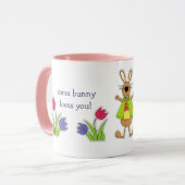 Aangepaste naam Funny Easter Bunny Gift Mokken (Voorkant links)