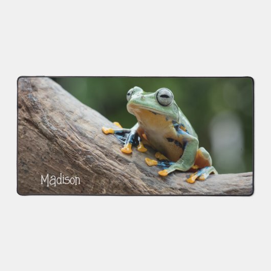 Aangepaste naam Funny Frog Bureaumat (Voorkant)