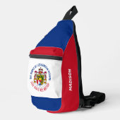 Aangepaste naam Funny Liechtenstein Sling Bag (Rechterhoek)