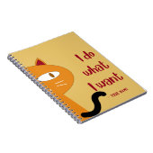Aangepaste naam Funny Lovely Cat Lover Notitieboek (Rechterzijde)
