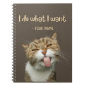 Aangepaste naam Funny Lovely Cat Lover Notitieboek (Voorkant)