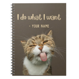 Aangepaste naam Funny Lovely Cat Lover Notitieboek