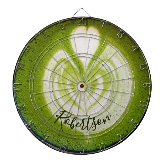 Aangepaste naam Funny Matcha Latte Liefhebber Groe Dartbord (Voorkant)