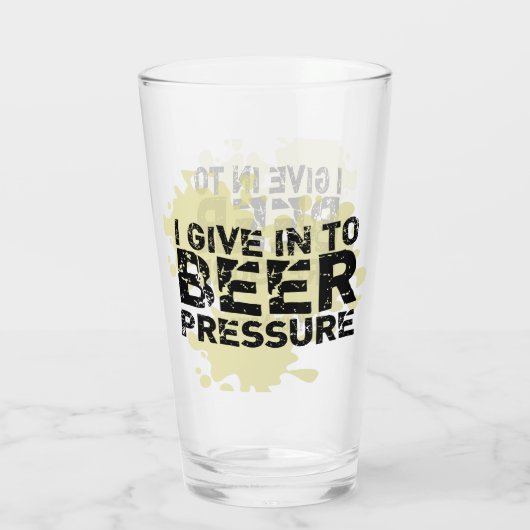 Aangepaste naam Funny Modern Pint Beer Glas (Achterkant)