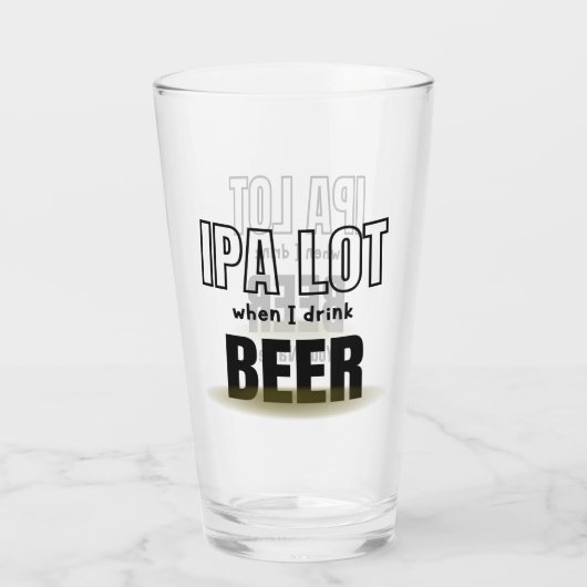 Aangepaste naam Funny Modern Pint Beer Glass Glas (Achterkant)