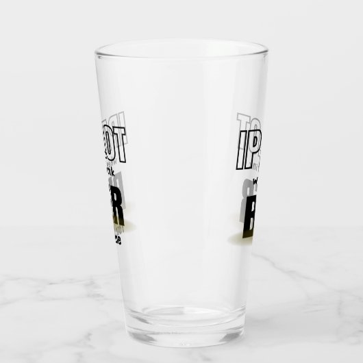 Aangepaste naam Funny Modern Pint Beer Glass Glas (Links)