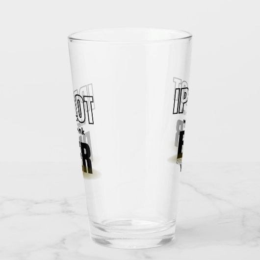 Aangepaste naam Funny Modern Pint Beer Glass Glas (Rechts)