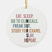 Aangepaste naam Funny Nursing School student Verpl Keramisch Ornament (Voorkant)