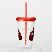 Aangepaste naam Funny Poop tumblers Acryl Drinkbeker (Rechts)