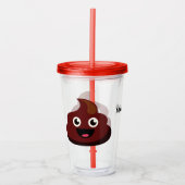 Aangepaste naam Funny Poop tumblers Acryl Drinkbeker (Voorkant)