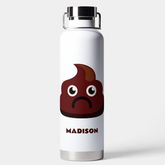 Aangepaste naam Funny POOP Waterfles (Achterkant)