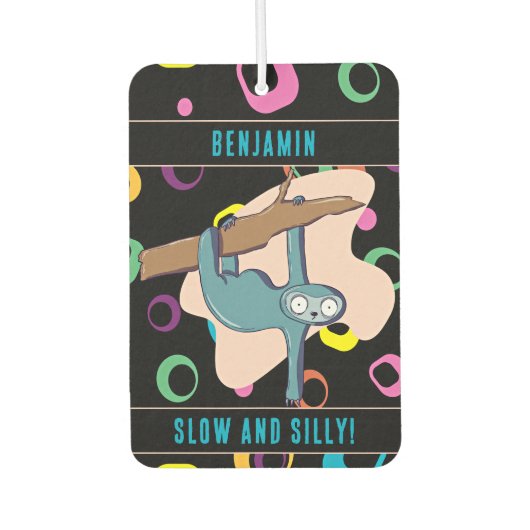 Aangepaste naam Funny Sloth Luchtverfrisser (Voorkant)