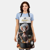 Aangepaste naam Funny Sphynx Cat Chef Cook's Schort (Gedragen)