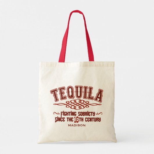 Aangepaste naam Funny TEQUILA-Canvas tas (Achterkant)