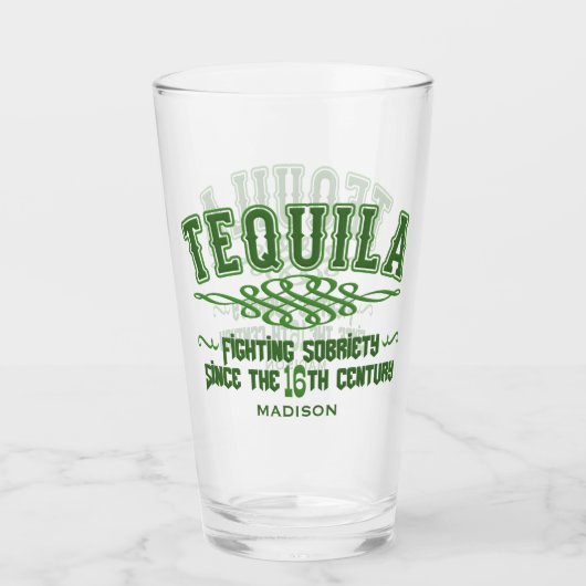 Aangepaste naam Funny TEQUILA Glas (Voorkant)
