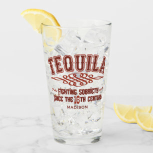 Aangepaste naam Funny TEQUILA Glass Glas