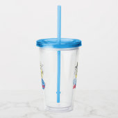 Aangepaste naam Funny Trendy Skeleton Summer Chill Acryl Drinkbeker (Rechts)