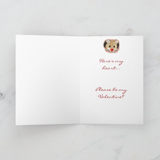 Aangepaste naam Funny Valentijn Mouse Feestdagen Kaart (Binnen)