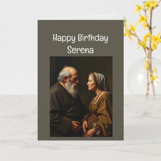 Aangepaste naam Funny Verjaardag Ouder Worden Kaart (Gele Bloem)