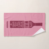 Aangepaste naam Funny Wine Quote Bad Handdoek (Handdoek)