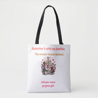 Aangepaste naam Galentine's Day Beste Vriendinnen  Tote Bag