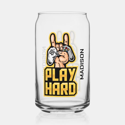 Aangepaste naam Gamer Blikvorm Glas (Achterkant)