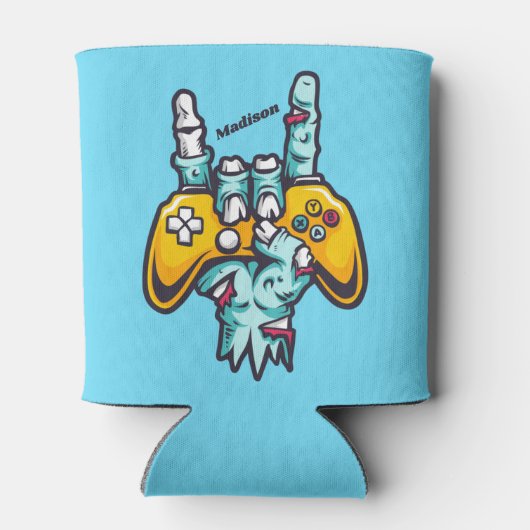 Aangepaste naam Gamer Zombie Blikjeskoeler (Achterkant)