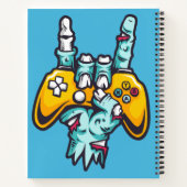 Aangepaste naam Gamer Zombie Notitieboek (Achterkant)
