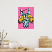 Aangepaste naam Gamer Zombie-Poster Poster (Keuken)