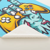Aangepaste naam Gamer Zombie Sherpa Deken (3/4)