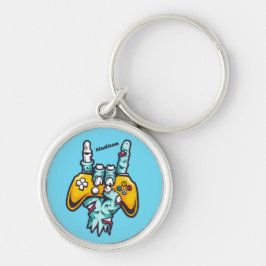 Aangepaste naam Gamer Zombie Sleutelhanger