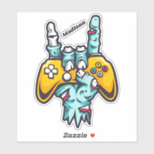 Aangepaste naam Gamer Zombie stickers