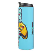 Aangepaste naam Gamer Zombie Thermosbeker (Geroteerd rechts)