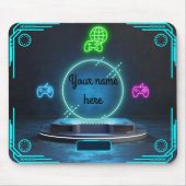 Aangepaste naam Gaming Neon Controller Pod Muismat (Voorkant)